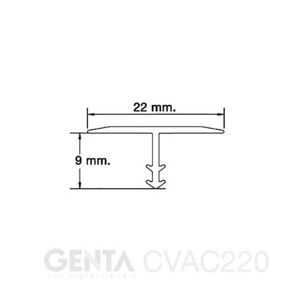Mặt cắt nẹp CVAC220