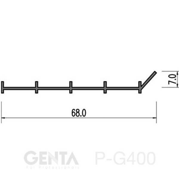 Thông số nẹp nhựa trát góc P-G400 (théo 4 lỗ), ghi xám