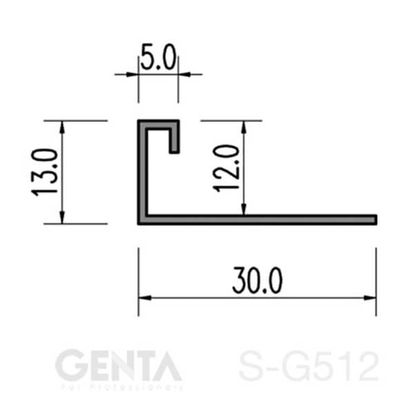 Mặt cắt nẹp S-G512
