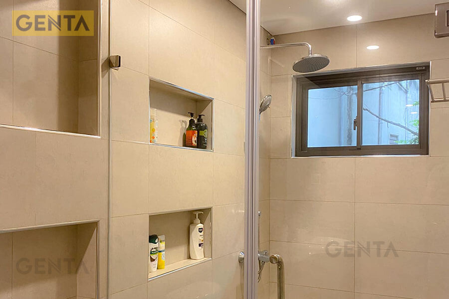 Phòng tắm sử dụng nẹp inox bo góc tròn GENTA